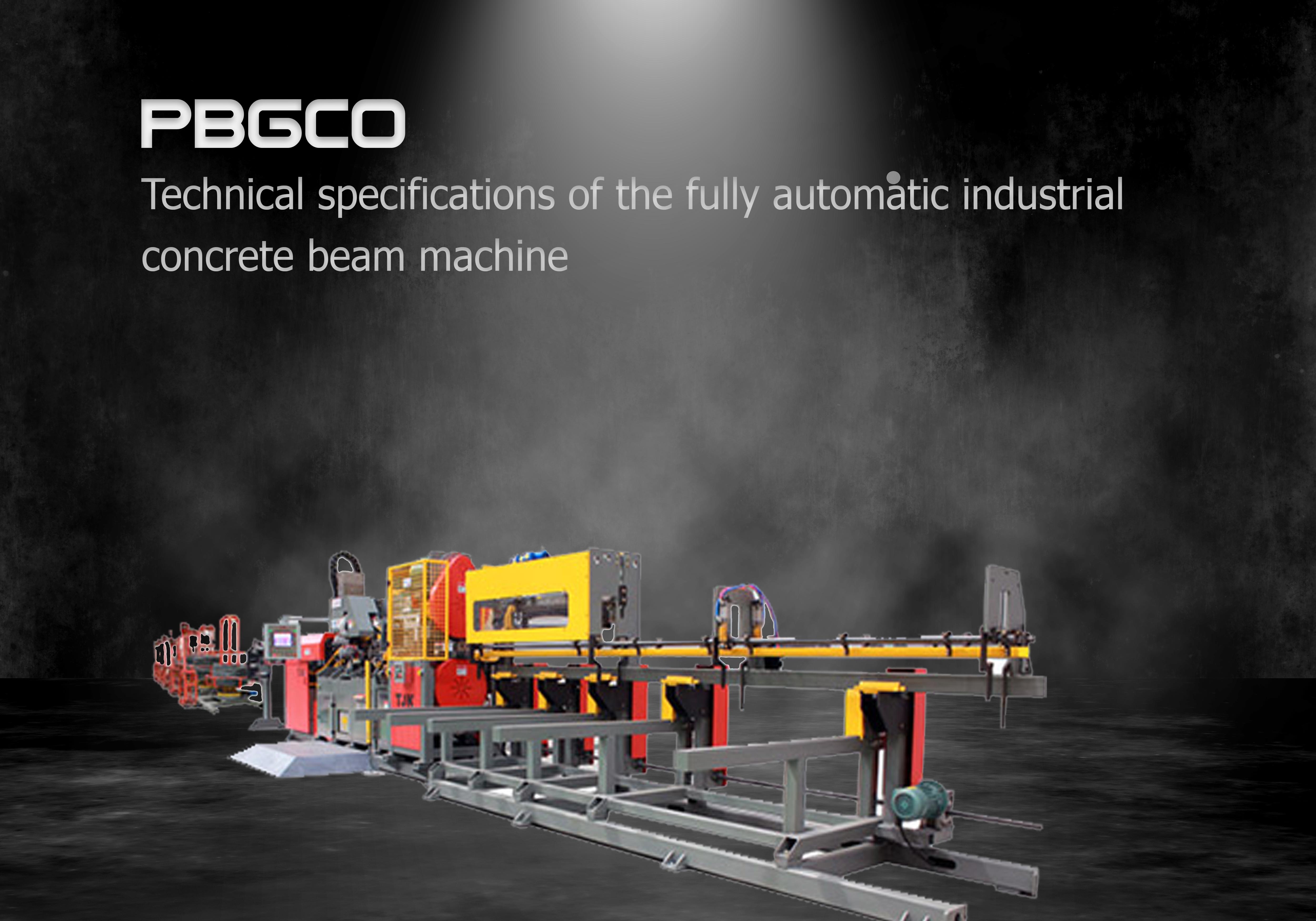 Industrial concrete beam machine