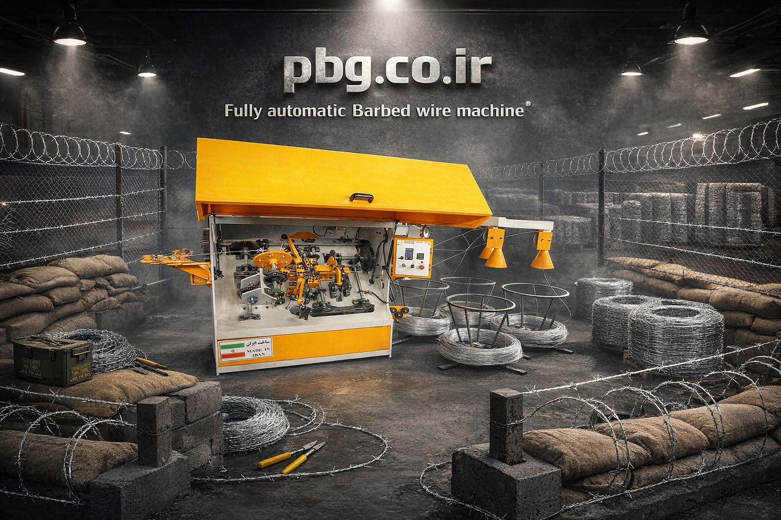 دستگاه سیم خاردار دو رشته‌ای | پارس بافت گلستان